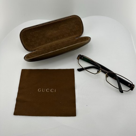 Vintage Gucci Prescription Glasses with Case and Cloth - Picture 1 of 4